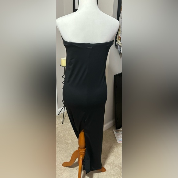 All Saints NWT Charlie Midi Dress Black Size 8 Sleeveless Slip Dress Square Neck - Picture 7 of 7